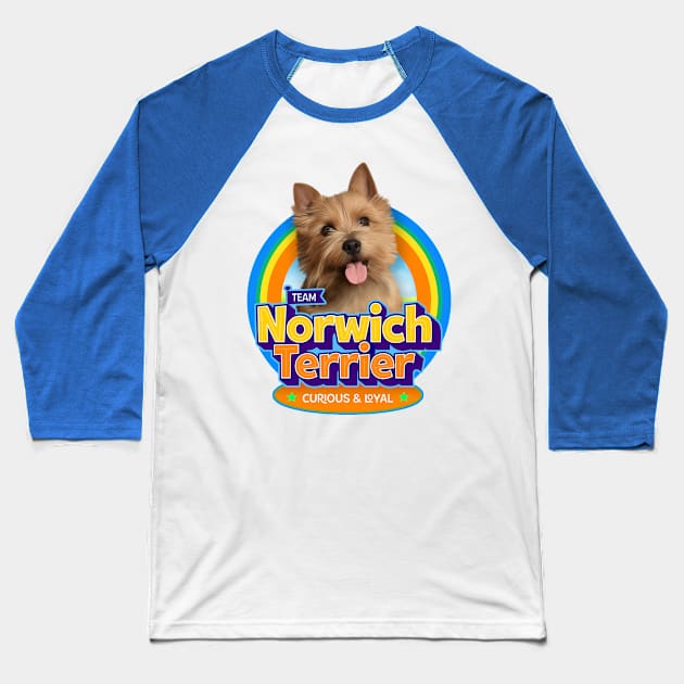 Norwich Terrier Baseball T-Shirt by Puppy & cute